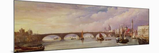 The New London Bridge with the Approach to Billingsgate Market-Thomas Mann Baynes-Mounted Premium Giclee Print