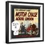 The New Map Game : Motor Chase across London, ca. 1925-null-Framed Giclee Print