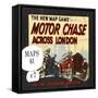 The New Map Game : Motor Chase across London, ca. 1925-null-Framed Stretched Canvas