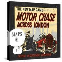 The New Map Game : Motor Chase across London, ca. 1925-null-Stretched Canvas