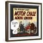 The New Map Game : Motor Chase across London, ca. 1925-null-Framed Giclee Print