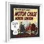 The New Map Game : Motor Chase across London, ca. 1925-null-Framed Giclee Print