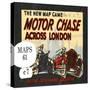 The New Map Game : Motor Chase across London, ca. 1925-null-Stretched Canvas