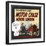 The New Map Game : Motor Chase across London, ca. 1925-null-Framed Premium Giclee Print