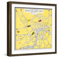 The New Map Game : Motor Chase across London, ca. 1925-null-Framed Giclee Print