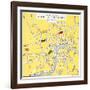 The New Map Game : Motor Chase across London, ca. 1925-null-Framed Giclee Print