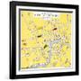 The New Map Game : Motor Chase across London, ca. 1925-null-Framed Giclee Print