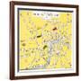 The New Map Game : Motor Chase across London, ca. 1925-null-Framed Giclee Print