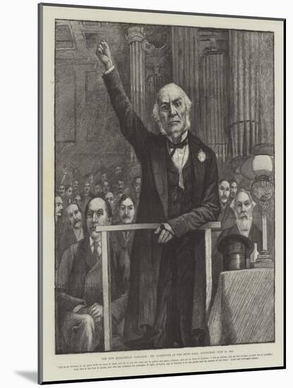 The New Midlothian Campaign, Mr Gladstone at the Music-Hall, Edinburgh, 30 June 1892-null-Mounted Giclee Print