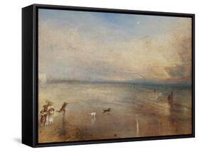 The New Moon; Or, 'I've Lost My Boat, You Shan't Have Your Hoop'-J. M. W. Turner-Framed Stretched Canvas