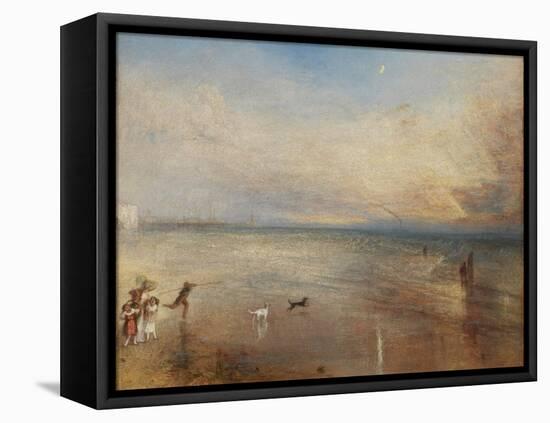 The New Moon; Or, 'I've Lost My Boat, You Shan't Have Your Hoop'-J. M. W. Turner-Framed Stretched Canvas
