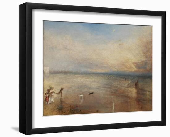 The New Moon; Or, 'I've Lost My Boat, You Shan't Have Your Hoop'-J. M. W. Turner-Framed Premium Giclee Print