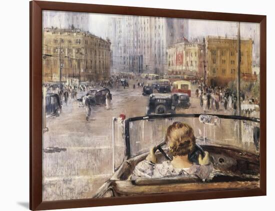 The New Moscow-Yuri Ivanovich Pimenov-Framed Art Print