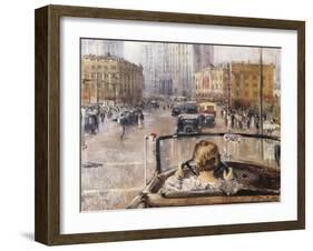 The New Moscow-Yuri Ivanovich Pimenov-Framed Art Print