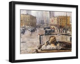 The New Moscow-Yuri Ivanovich Pimenov-Framed Art Print