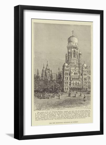 The New Municipal Buildings at Bombay-Henry William Brewer-Framed Giclee Print