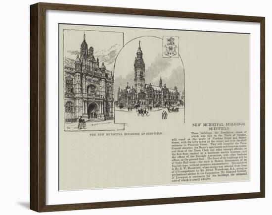 The New Municipal Buildings at Sheffield-Frank Watkins-Framed Giclee Print