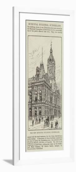 The New Municipal Buildings, Sunderland-Frank Watkins-Framed Giclee Print