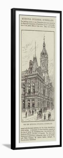 The New Municipal Buildings, Sunderland-Frank Watkins-Framed Giclee Print