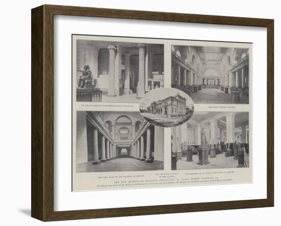 The New Museum of Egyptian Antiquities at Cairo, Opened 14 November-null-Framed Giclee Print