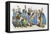 The New Musical Language, Caricature from Les Metamorphoses du Jour Series, Reprinted in 1854-Grandville-Framed Stretched Canvas