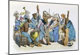 The New Musical Language, Caricature from Les Metamorphoses du Jour Series, Reprinted in 1854-Grandville-Mounted Giclee Print