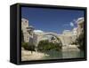 The New Old Bridge Over the Fast Flowing River Neretva, Mostar, Bosnia, Bosnia-Hertzegovina-Graham Lawrence-Framed Stretched Canvas
