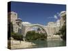 The New Old Bridge Over the Fast Flowing River Neretva, Mostar, Bosnia, Bosnia-Hertzegovina-Graham Lawrence-Stretched Canvas