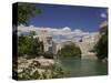 The New Old Bridge Over the Fast Flowing River Neretva, Mostar, Bosnia, Bosnia-Hertzegovina-Graham Lawrence-Stretched Canvas