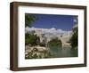 The New Old Bridge Over the Fast Flowing River Neretva, Mostar, Bosnia, Bosnia-Hertzegovina-Graham Lawrence-Framed Photographic Print