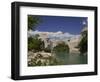 The New Old Bridge Over the Fast Flowing River Neretva, Mostar, Bosnia, Bosnia-Hertzegovina-Graham Lawrence-Framed Photographic Print