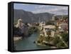 The New Old Bridge Over the Fast Flowing River Neretva, Mostar, Bosnia, Bosnia-Herzegovina, Europe-Graham Lawrence-Framed Stretched Canvas