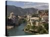 The New Old Bridge Over the Fast Flowing River Neretva, Mostar, Bosnia, Bosnia-Herzegovina, Europe-Graham Lawrence-Stretched Canvas