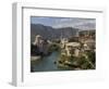 The New Old Bridge Over the Fast Flowing River Neretva, Mostar, Bosnia, Bosnia-Herzegovina, Europe-Graham Lawrence-Framed Photographic Print