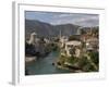 The New Old Bridge Over the Fast Flowing River Neretva, Mostar, Bosnia, Bosnia-Herzegovina, Europe-Graham Lawrence-Framed Photographic Print