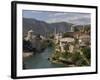 The New Old Bridge Over the Fast Flowing River Neretva, Mostar, Bosnia, Bosnia-Herzegovina, Europe-Graham Lawrence-Framed Photographic Print