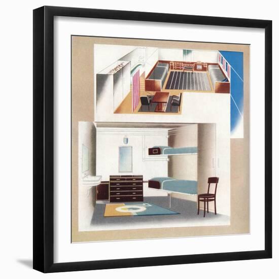 The New Orient Liner Contributes Toward a New Standard of Decoration, 1935-null-Framed Giclee Print