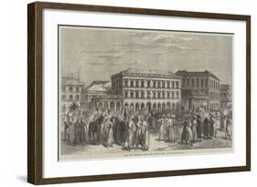 The New Oriental Bank and Share-Market, Bombay-null-Framed Giclee Print