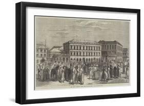 The New Oriental Bank and Share-Market, Bombay-null-Framed Giclee Print