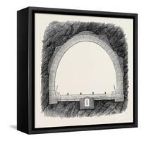 The New Overland Route to India and the Railway Tunnel of the Alps-null-Framed Stretched Canvas