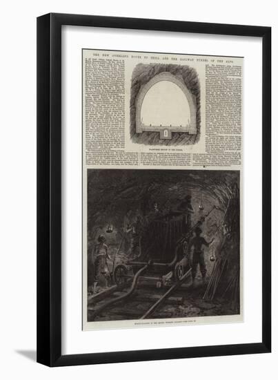 The New Overland Route to India and the Railway Tunnel of the Alps-null-Framed Premium Giclee Print