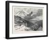 The New Overland Route to India: the Railway over the Alps Summit of Mont Cenis and Lake 1869-null-Framed Giclee Print