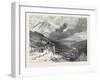 The New Overland Route to India: the Railway over the Alps Summit of Mont Cenis and Lake 1869-null-Framed Giclee Print