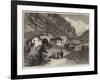 The New Overland Route to India, the Railway Tunnel under Mont Cenis, South End, at Bardonneche-null-Framed Giclee Print