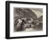 The New Overland Route to India, the Railway Tunnel under Mont Cenis, South End, at Bardonneche-null-Framed Giclee Print