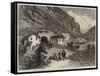 The New Overland Route to India, the Railway Tunnel under Mont Cenis, South End, at Bardonneche-null-Framed Stretched Canvas
