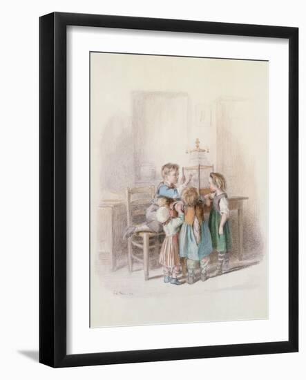 The New Pet, 1870-Pierre Jacques Volaire-Framed Giclee Print