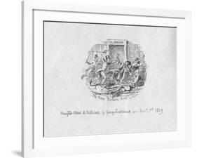 'The New Police Act', 1829-George Cruikshank-Framed Premium Giclee Print