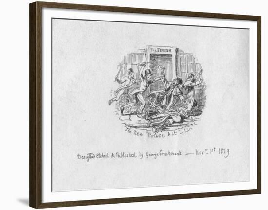 'The New Police Act', 1829-George Cruikshank-Framed Premium Giclee Print