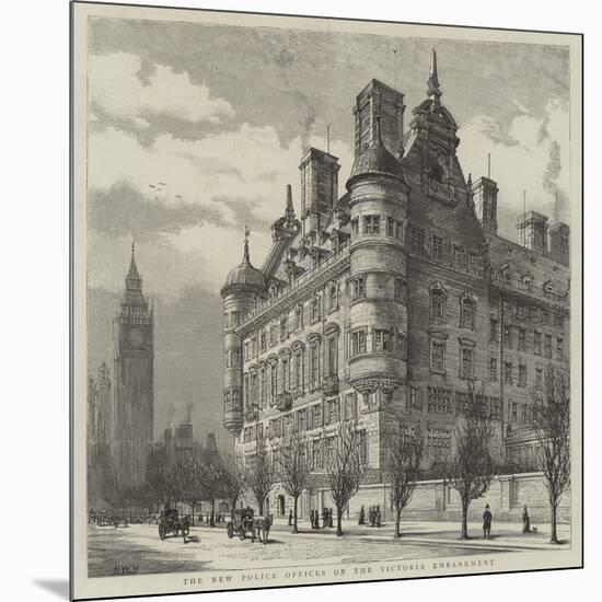 The New Police Offices on the Victoria Embankment-Henry William Brewer-Mounted Giclee Print